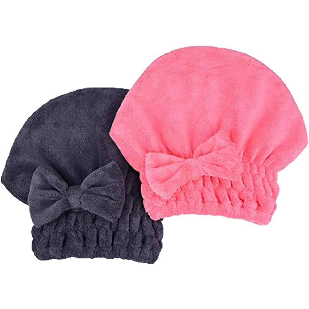 Microfiber Hair Drying Towels with Bow-Knot, Shower Cap, Turban, Hairwrap, Bath Cap for Curly, Long and Wet Hair
Microfiber Hair Drying Towels with Bow-Knot, Shower Cap, Turban, Hairwrap, Bath Cap for Curly, Long and Wet Hair
