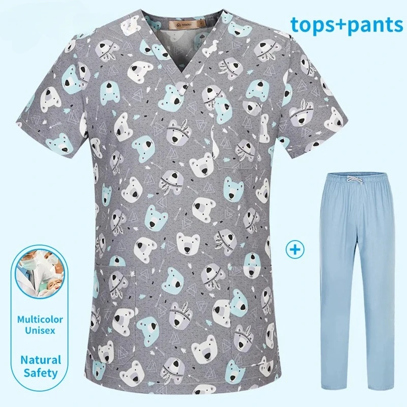 Animal Print Surgery Scrubs Tops Pet Grooming Uniforms Beauty Salon Work Clothing Pet Clinic Veterinary Health Check Uniforms
Animal Print Surgery Scrubs Tops Pet Grooming Uniforms Beauty Salon Work Clothing Pet Clinic Veterinary Health Check Uniforms