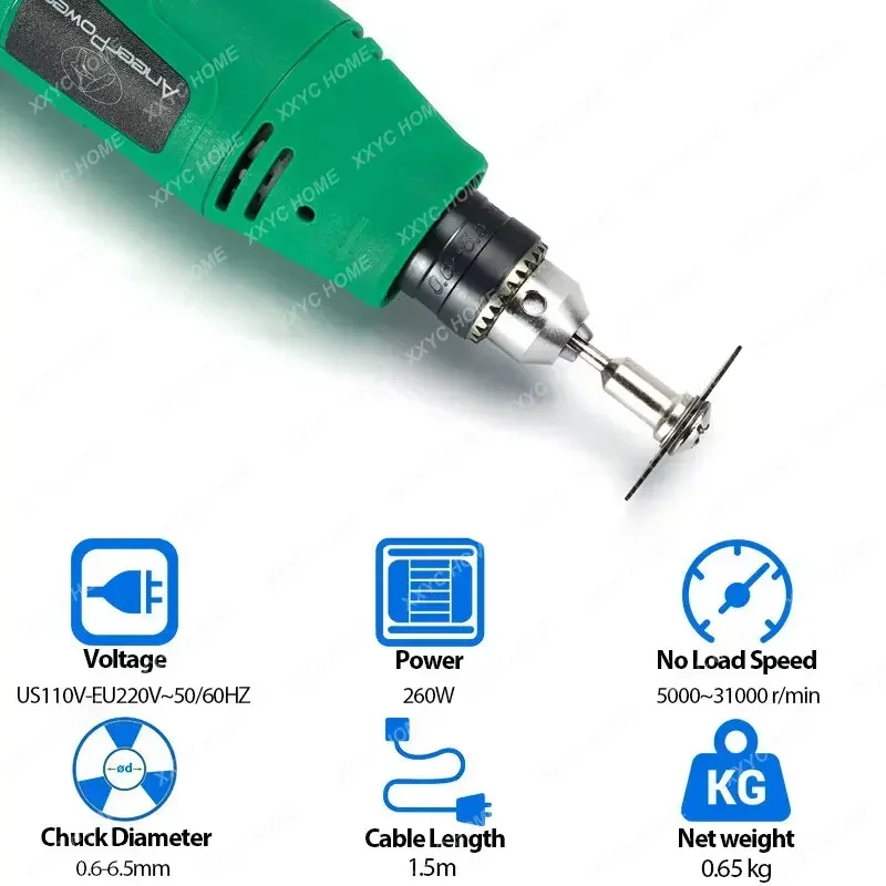 Electric Drill Engraver Rotary Tool Polishing Machine Power Tool 5Variable Speed Engraving Pen With Accessories
Electric Drill Engraver Rotary Tool Polishing Machine Power Tool 5Variable Speed Engraving Pen With Accessories