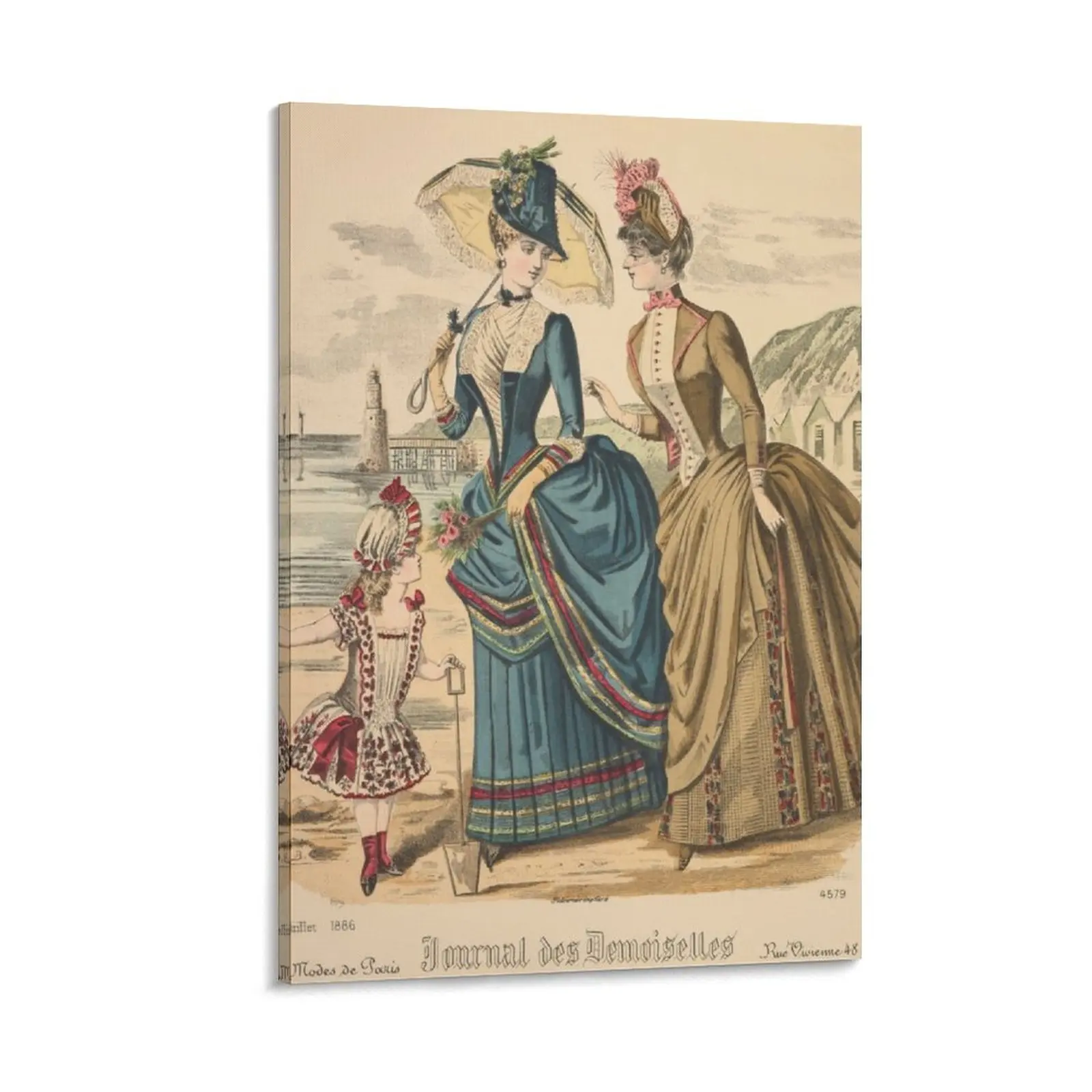 Ladies at the beach from a 1886 French Fashion Magazine Canvas Painting Luxury living room decoration decor
Ladies at the beach from a 1886 French Fashion Magazine Canvas Painting Luxury living room decoration decor