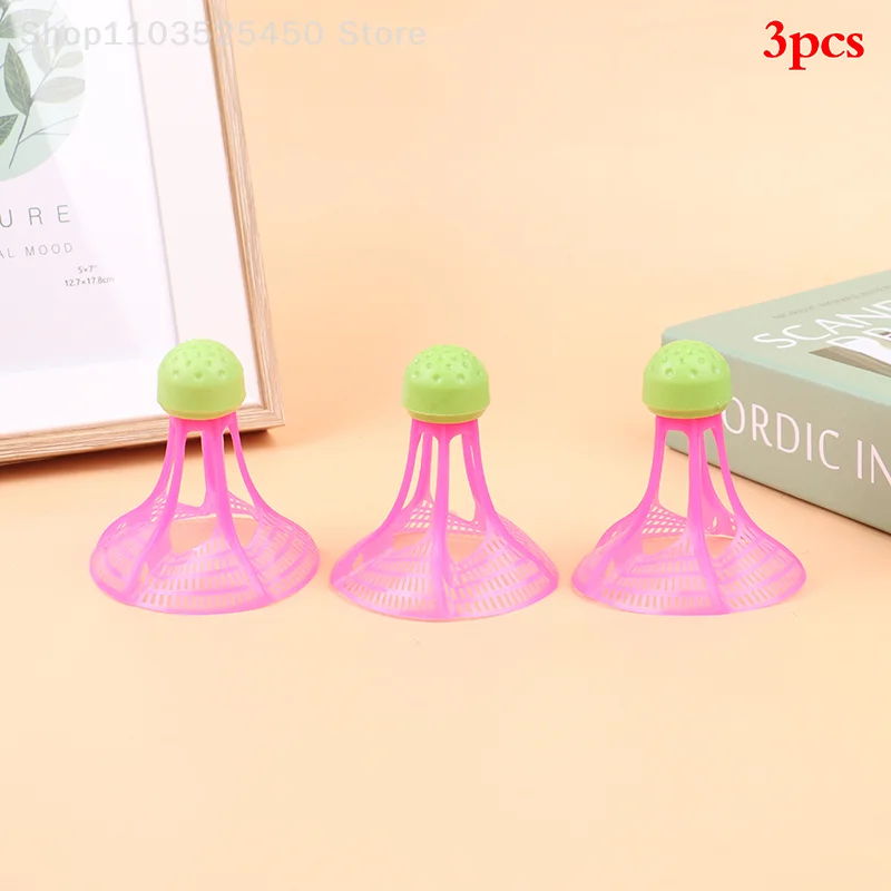 

3Pcs Windproof Nylon Badminton Outdoor Anti-Wind Ball Plastic Balls Nylon Shuttlecock Stable Resistance Sport Training Balls