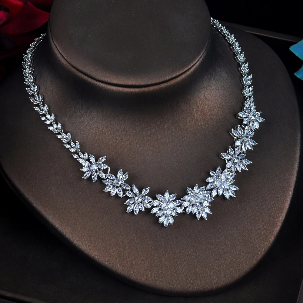Fashion Luxury Clear Marquise Cut CZ Stone Pendientes Wedding Jewelry Sets Flower Shape Earring Necklace Brincos Bijoux N-632
Fashion Luxury Clear Marquise Cut CZ Stone Pendientes Wedding Jewelry Sets Flower Shape Earring Necklace Brincos Bijoux N-632