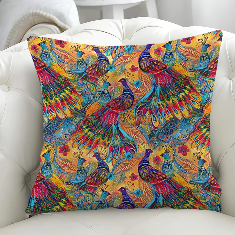 Pillowcase Cushions Peacock Feather of Modern Sofa Cover for Living Room Cushions Double-sided Printing Decorative Decor 40x40
Pillowcase Cushions Peacock Feather of Modern Sofa Cover for Living Room Cushions Double-sided Printing Decorative Decor 40x40