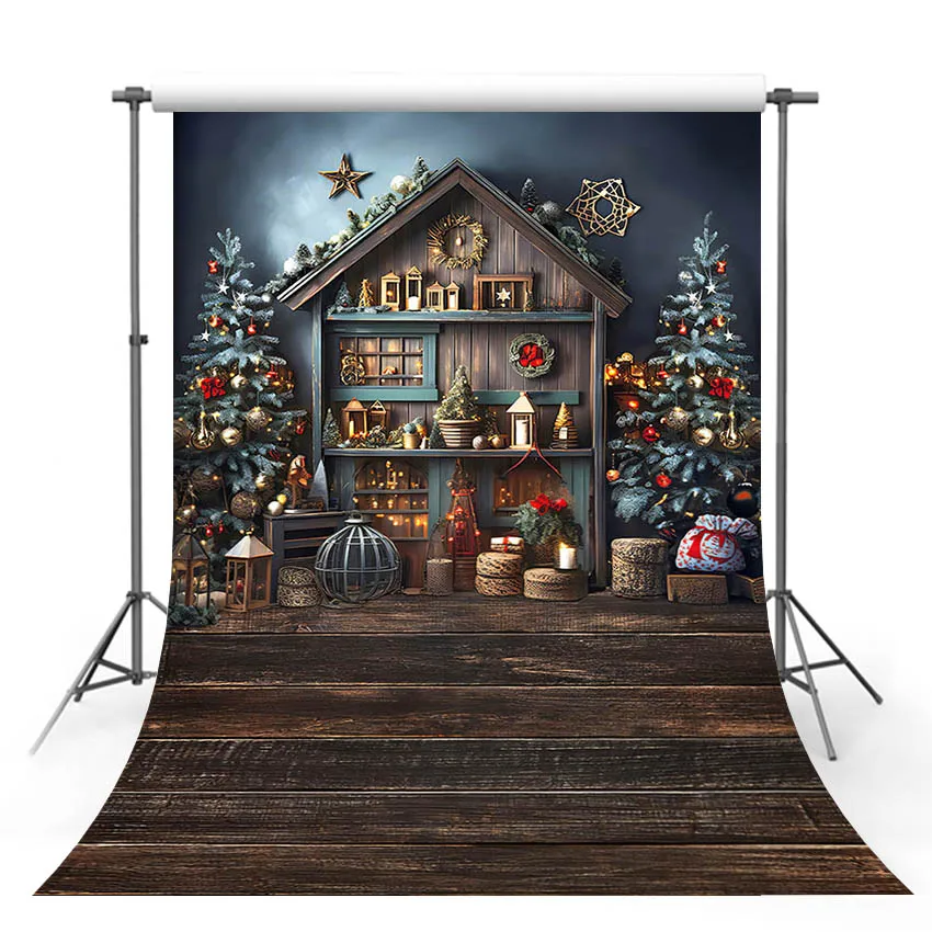 

Mehofond Christmas Interior Decor Photography Backgrounds Xmas Tree Cupboard Backdrops Kids Baby Portrait Photo Studio Photocall