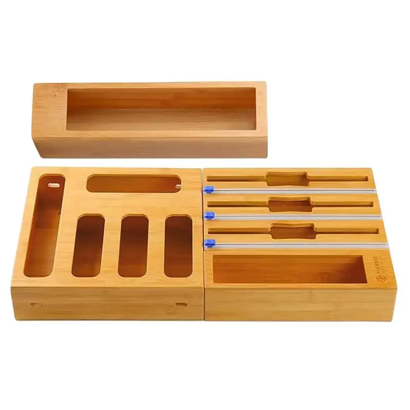 Storage Bag Organizer For Kitchen Drawer Bamboo Foil And Plastic Wrap With Cutter Tin Foil Organizer Bag Organizer with Cutter
Storage Bag Organizer For Kitchen Drawer Bamboo Foil And Plastic Wrap With Cutter Tin Foil Organizer Bag Organizer with Cutter