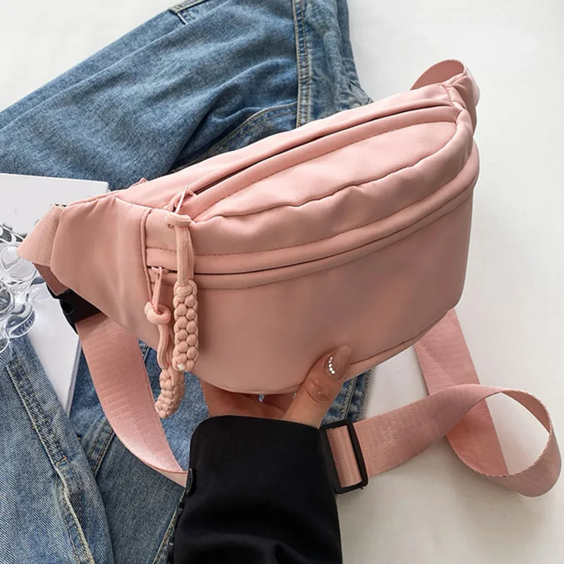 

Chest bag banana bag for women sling crossbody waist pack canvas running waist bag casual fanny packs sport half moon belt bag