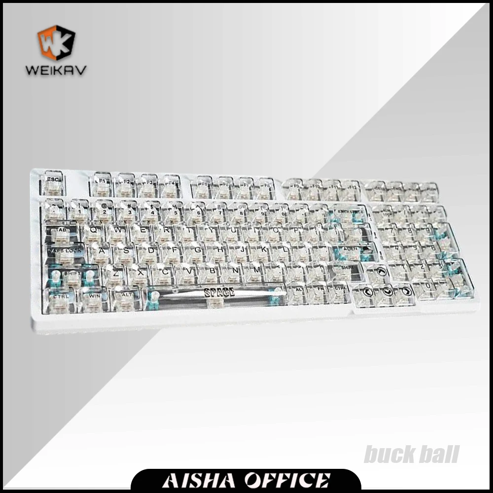 WEIKAV WK980 Mechanical Keyboard Dynamic RGB Hot Swap Three Mode Wireless Keyboard Transparent Pc Gamer Laptop Office Gift
WEIKAV WK980 Mechanical Keyboard Dynamic RGB Hot Swap Three Mode Wireless Keyboard Transparent Pc Gamer Laptop Office Gift