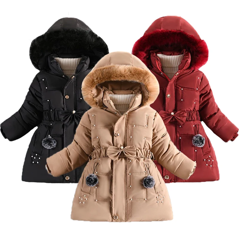 2023 Winter New Girls Jacket Mid-Length Pearl Ornament Plus Velvet Thicken Cold Protection Hooded Outerwear For 4-12 Years Old
2023 Winter New Girls Jacket Mid-Length Pearl Ornament Plus Velvet Thicken Cold Protection Hooded Outerwear For 4-12 Years Old