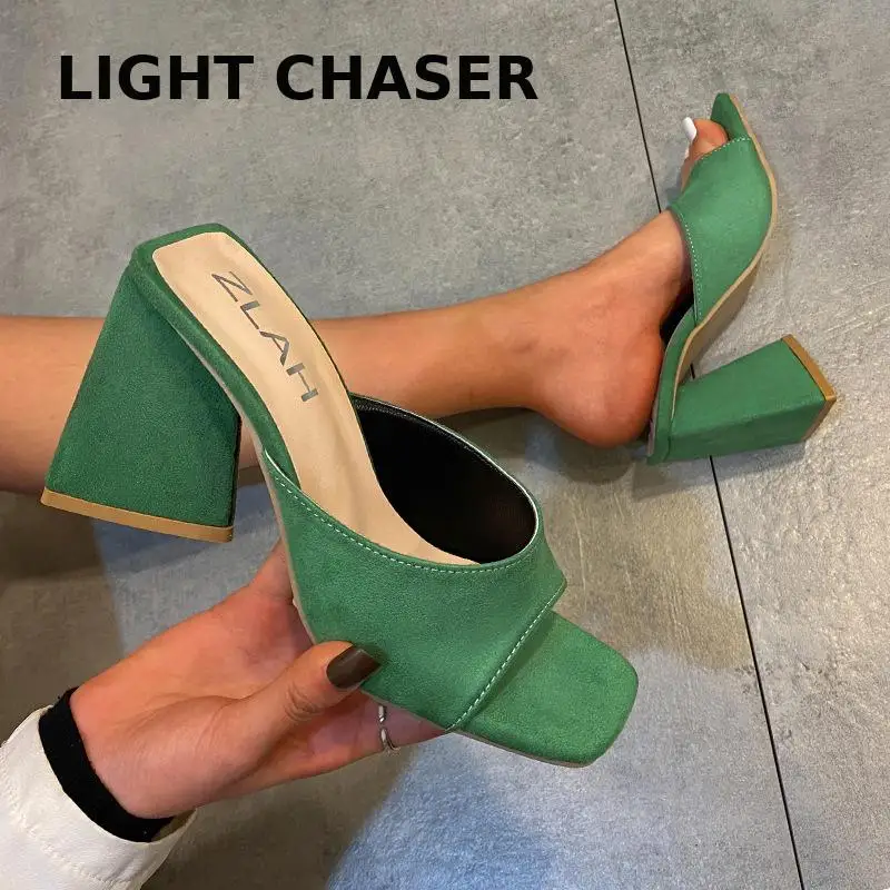 Square Toe High-heeled Slippers Women's Outer Wear 2022 New Large Size Women's Shoes Thick-soled Thick-heeled Sandals Women 43
Square Toe High-heeled Slippers Women's Outer Wear 2022 New Large Size Women's Shoes Thick-soled Thick-heeled Sandals Women 43
