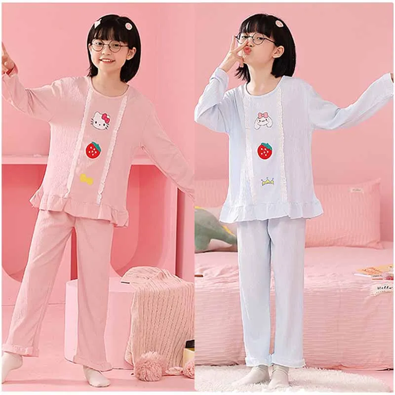 Sanrios Children Home Clothing Cinnamoroll My Melody HelloKittys Anime Cartoon Cute Girl Spring Autumn Long Sleeve Pants Pajamas
Sanrios Children Home Clothing Cinnamoroll My Melody HelloKittys Anime Cartoon Cute Girl Spring Autumn Long Sleeve Pants Pajamas