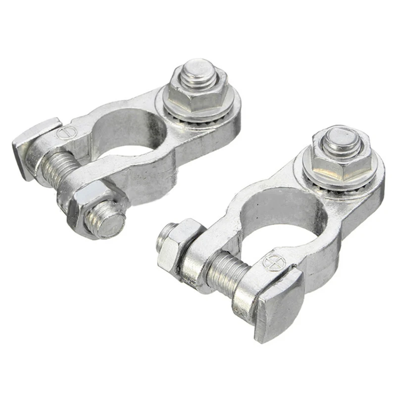 

Set Battery Terminal Clamp Zinc Alloy Positive&Negative Connector 2Pcs Pole Clip Practical Replaces Useful Durable New