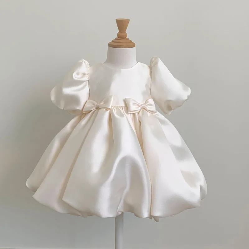 

Wedding Birthday Dresses For Girls 1-12 Years Elegant Party Big bow Tutu Christening Gown Kids Children Formal Pageant Clothes