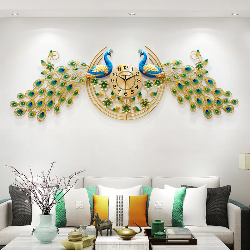 Factory direct selling personality peacock living room clock creative mute metal wrought iron wall clock
Factory direct selling personality peacock living room clock creative mute metal wrought iron wall clock