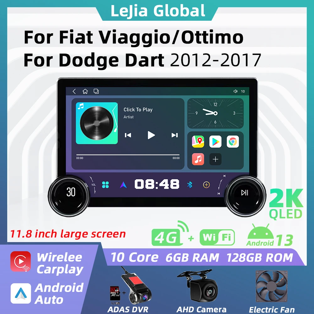 11.8" Android Car Radio for Dodge Dart Fiat Viaggio/Ottimo 2012-2017 Multimedia Player 4G Autoradio Navigation Auto Carplay WiFi
11.8" Android Car Radio for Dodge Dart Fiat Viaggio/Ottimo 2012-2017 Multimedia Player 4G Autoradio Navigation Auto Carplay WiFi