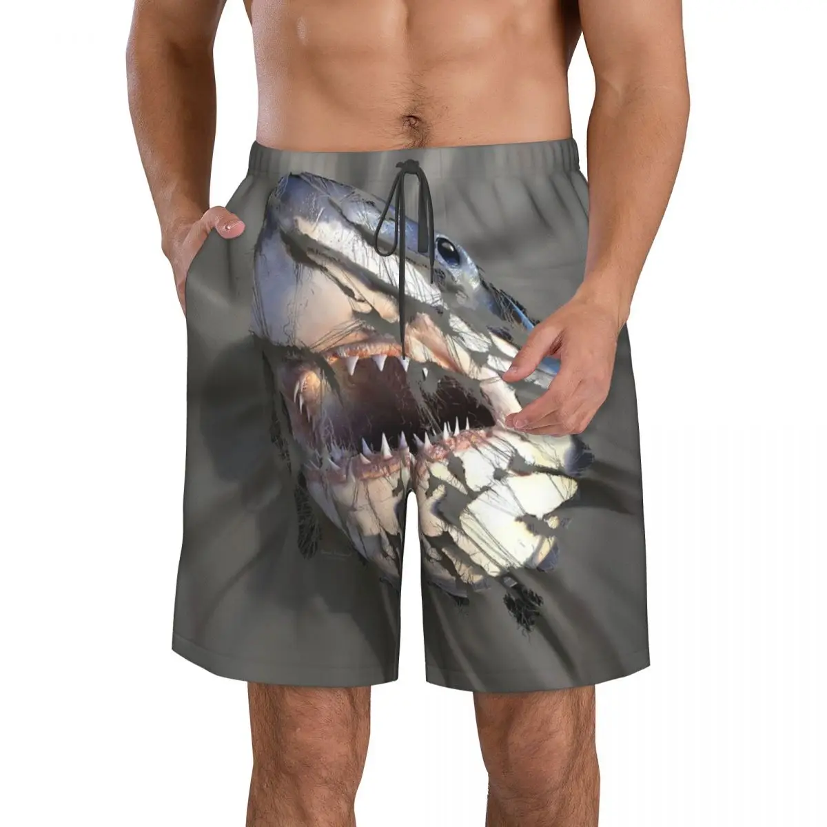 Great White Shark Break Through By David Penfound Men's Beach Shorts Fitness Quick-drying Swimsuit Funny Street Fun 3D Shorts
Great White Shark Break Through By David Penfound Men's Beach Shorts Fitness Quick-drying Swimsuit Funny Street Fun 3D Shorts