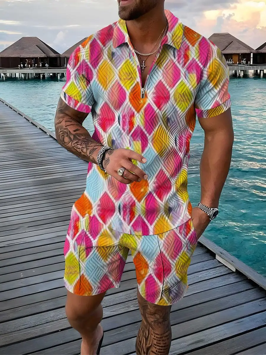 2022 Summer Short Sleeved Polo Shirt Beach Shorts 2 Piece Sets Tracksuit Men's Oversized 3D Printed Casual Sports Suit S-5XL
2022 Summer Short Sleeved Polo Shirt Beach Shorts 2 Piece Sets Tracksuit Men's Oversized 3D Printed Casual Sports Suit S-5XL