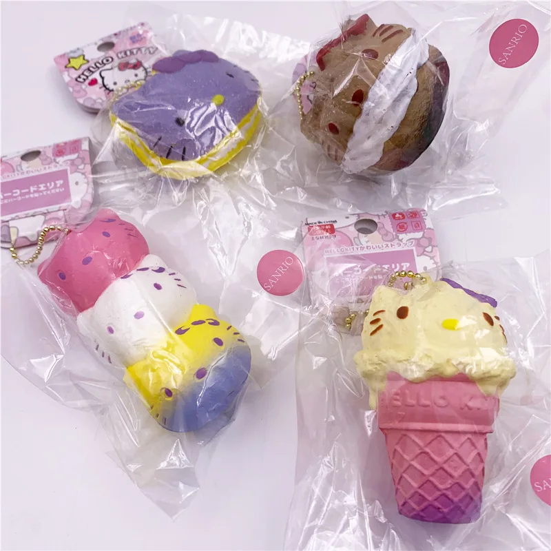 4Pcs/Set Sanrio Hello Kitty PU Simulated Ice Cream Bread Pendant Cute Reduce Pressure Slow Rebound Backpack Key Chain Ornament 
4Pcs/Set Sanrio Hello Kitty PU Simulated Ice Cream Bread Pendant Cute Reduce Pressure Slow Rebound Backpack Key Chain Ornament
