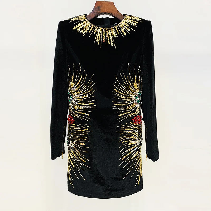JAMERARY Runway Pearl Sequin Gold Velvet Dress Women Top Quality Pearls Beaded Autumn Winter Clothes Mini Short Vestidos Prom
JAMERARY Runway Pearl Sequin Gold Velvet Dress Women Top Quality Pearls Beaded Autumn Winter Clothes Mini Short Vestidos Prom