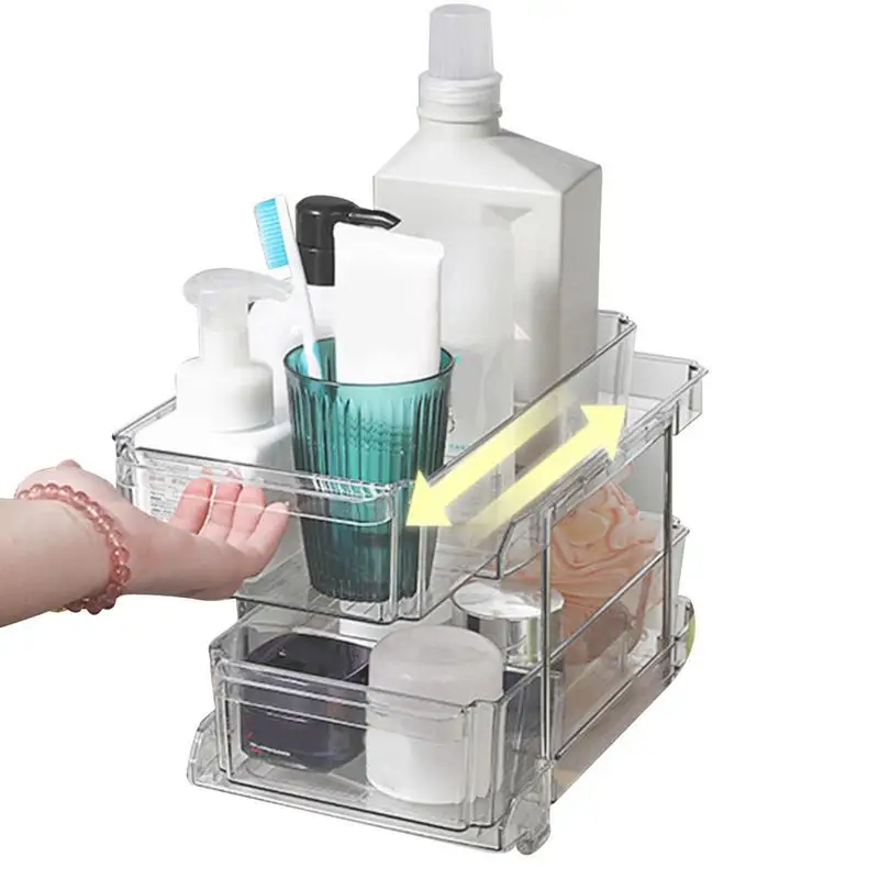Bathroom Countertop Organizer Pantry Pull Out Shelf Holder Organizer Clear 2 Tier Drawer For Cosmetics Jewelry Spice Bottles
Bathroom Countertop Organizer Pantry Pull Out Shelf Holder Organizer Clear 2 Tier Drawer For Cosmetics Jewelry Spice Bottles