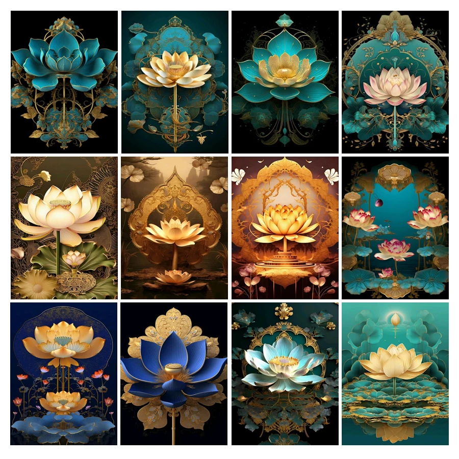 Diy 5d Diamond Painting New Golden Lotus Full Square Round Drill Rhinestone Embroidery Flower Beads for Needlework Kits
Diy 5d Diamond Painting New Golden Lotus Full Square Round Drill Rhinestone Embroidery Flower Beads for Needlework Kits