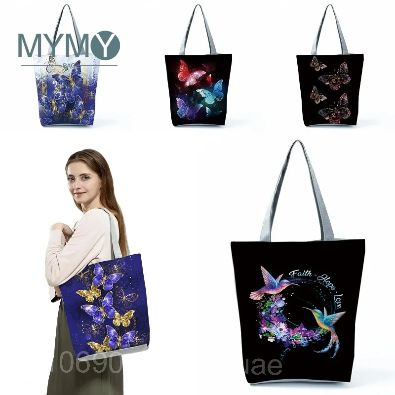 Fashion New Trend Shoulder Bag Beautiful Butterfly Print Comics Handbags For Women Retro Beach Reusable Storage Shopping Bags
Fashion New Trend Shoulder Bag Beautiful Butterfly Print Comics Handbags For Women Retro Beach Reusable Storage Shopping Bags