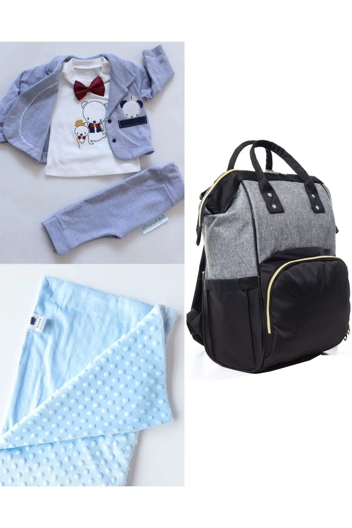 Functional Mother Baby Care Backpack, 100% Cotton Hospital Exit And Chickpea Blanket Set Cotton Blue
Functional Mother Baby Care Backpack, 100% Cotton Hospital Exit And Chickpea Blanket Set Cotton Blue