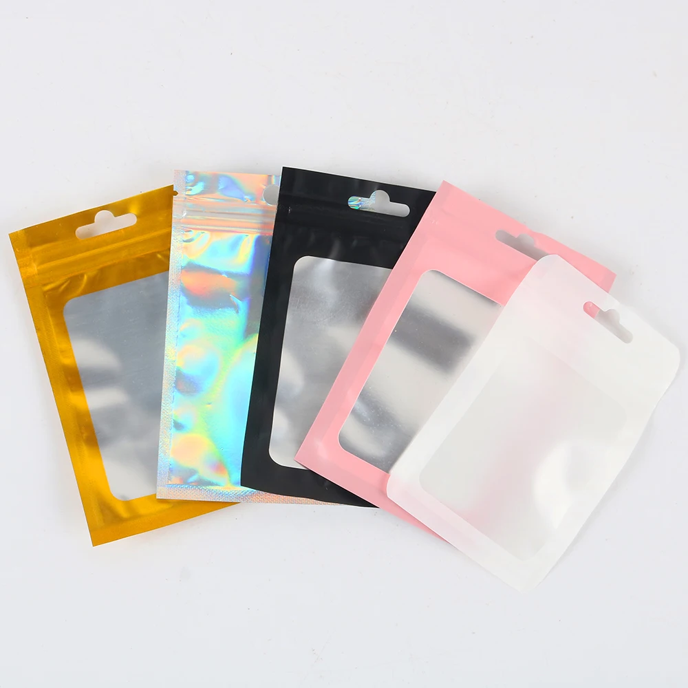 100pcs Colorful Mylar Bags Ziplock Hang Bags with Clear Window for Jewelry Display Packaging Self Sealing Reusable Foil Pouch
100pcs Colorful Mylar Bags Ziplock Hang Bags with Clear Window for Jewelry Display Packaging Self Sealing Reusable Foil Pouch