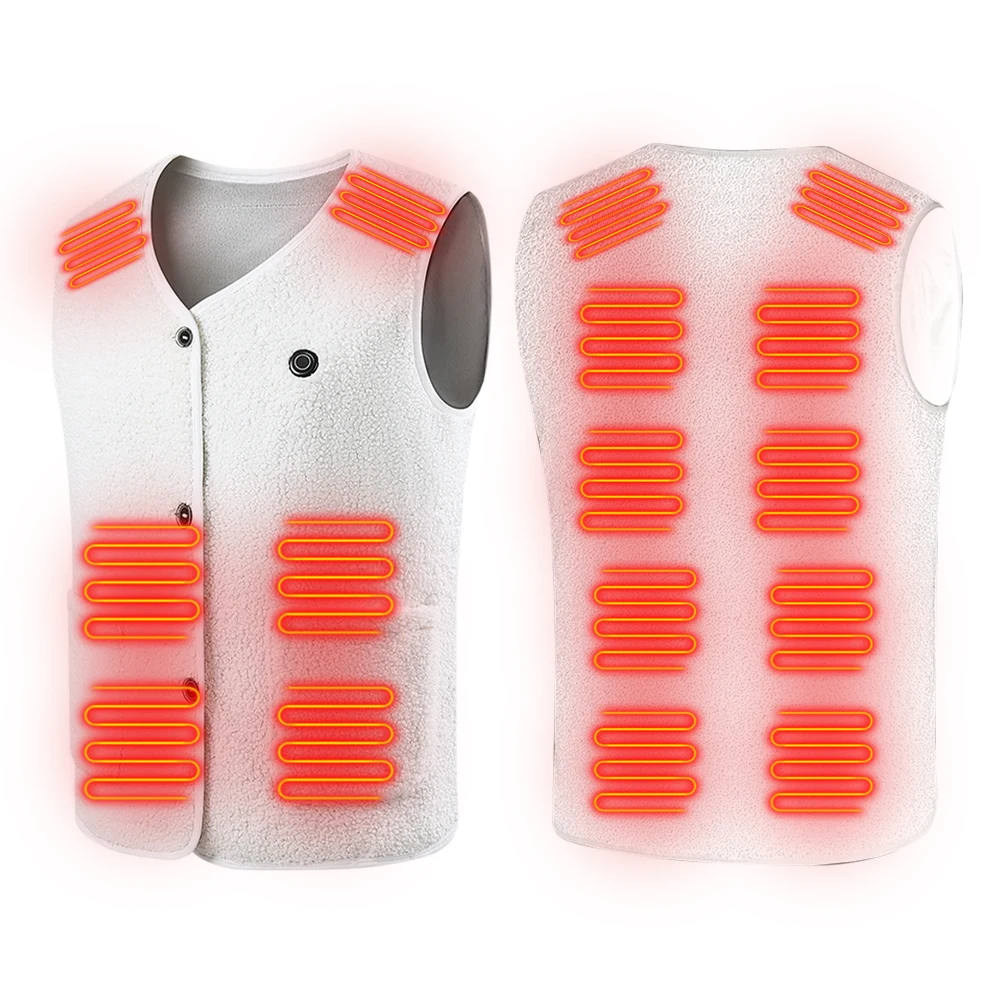 16 Heating Zones Heated Vest for Men Fleece Jacket USB Power Adjustable Temperature Winter Warm Vest for Outdoor Hiking Camping
16 Heating Zones Heated Vest for Men Fleece Jacket USB Power Adjustable Temperature Winter Warm Vest for Outdoor Hiking Camping