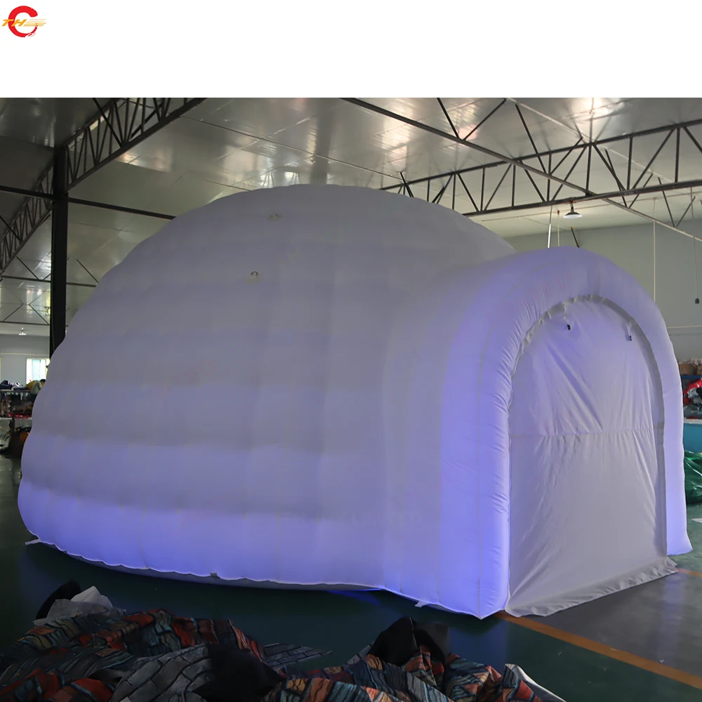 

Free Door Shipping 5m/6m/8m Giant Inflatable Dome Tent Igloo Party Event Tents for Outdoor Advertising with Colorful Lighting