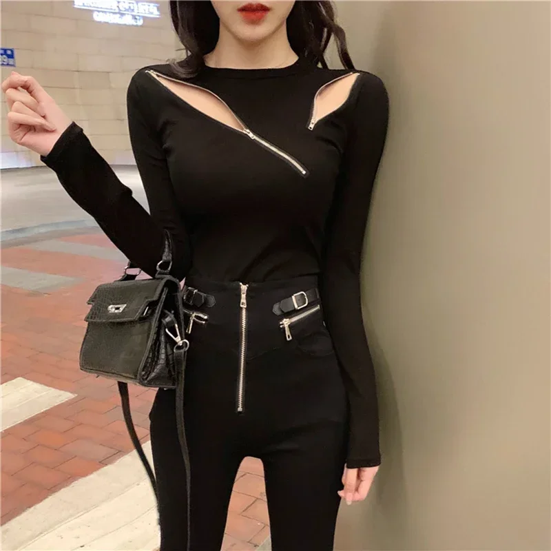 Sexy Slim Fit Sweater Women Autumn Winter Zipper Long Sleeve Knitted Jumper Woman 2023 Streetwear Hollow Out Jerseys Female
Sexy Slim Fit Sweater Women Autumn Winter Zipper Long Sleeve Knitted Jumper Woman 2023 Streetwear Hollow Out Jerseys Female