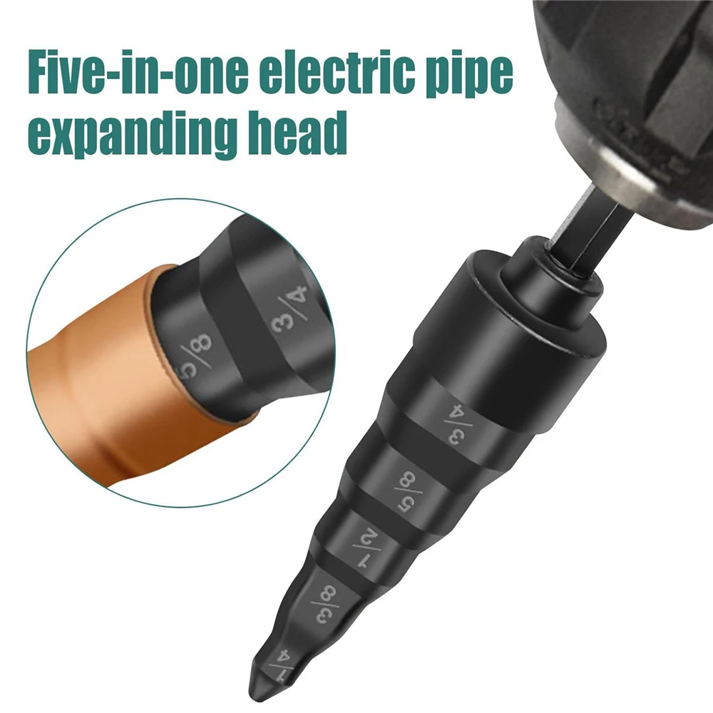 Air Conditioner Copper Pipe Expander Swaging Drill Bit Set 5 In 1 Swage Tube Expander Soft Copper Tubing Tools For HVAC Repair
Air Conditioner Copper Pipe Expander Swaging Drill Bit Set 5 In 1 Swage Tube Expander Soft Copper Tubing Tools For HVAC Repair