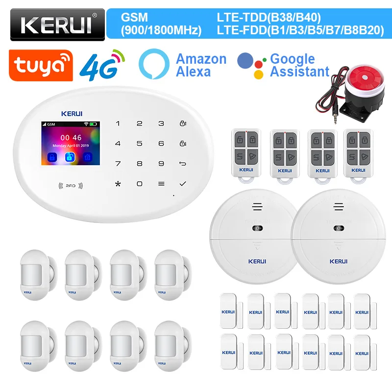 KERUI W204 сигнализация для дома 4G WIFI GSM Tuya умная 433 МГц Беспроводная сигнализация Поддержка Alexa датчик движения датчик двери датчик дыма
KERUI W204 сигнализация для дома 4G WIFI GSM Tuya умная 433 МГц Беспроводная сигнализация Поддержка Alexa датчик движения датчик двери датчик дыма