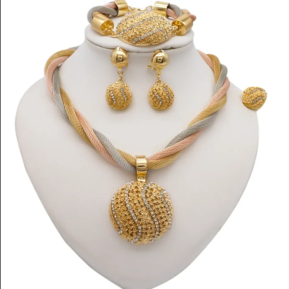 Fashion Jewelry Set Dubai Gold Color Nigerian Wedding African Round Pendant Necklace Jewellery Set Party Gift 15 Mallzona S5ea5330dae274a8c9a4dab6331f04f69U Fashion Jewelry Set Dubai Gold Color Nigerian Wedding African Round Pendant Necklace Jewellery Set Party Gift Mallzona