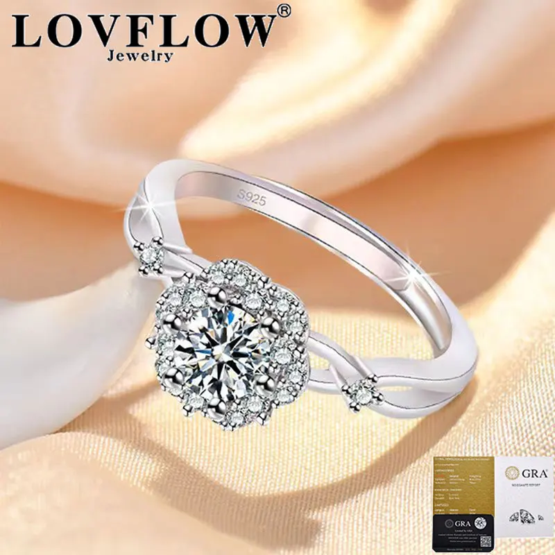 Flower 1ct Real Moissanite Diamond Rings V Shape For Women Engagement Wedding Ring 925 Sterling Silver Luxury Jewelry 
Flower 1ct Real Moissanite Diamond Rings V Shape For Women Engagement Wedding Ring 925 Sterling Silver Luxury Jewelry