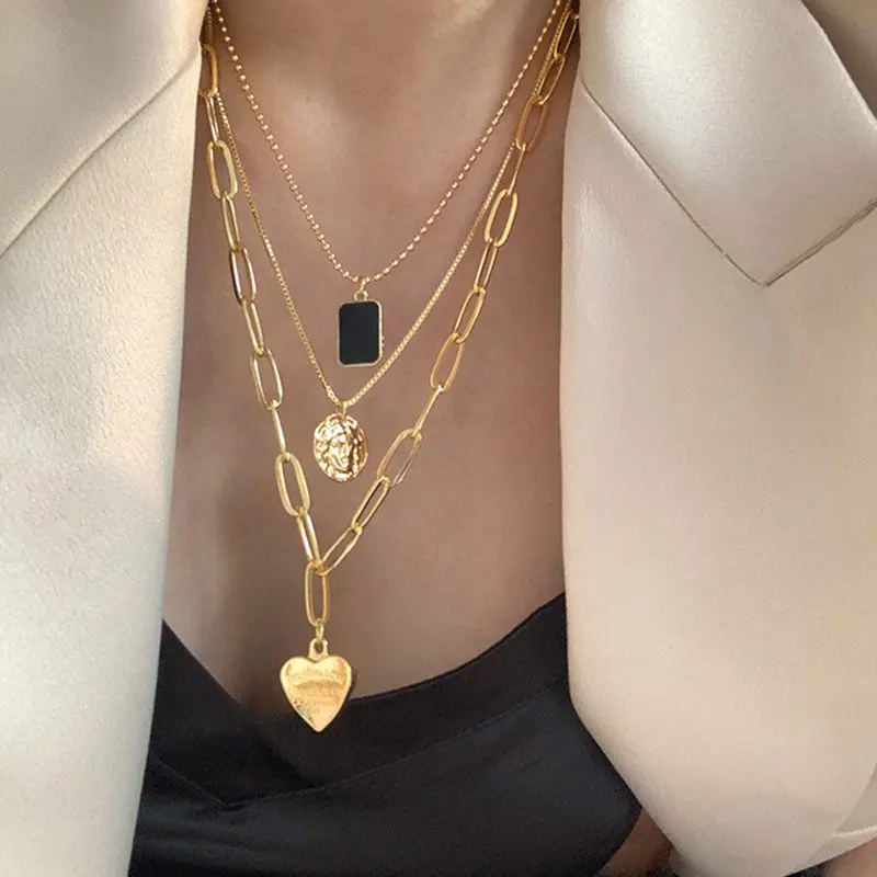 Love Heart Necklaces Black Square Clavicular Chains for Women Fashion Layered Necklaces
Love Heart Necklaces Black Square Clavicular Chains for Women Fashion Layered Necklaces