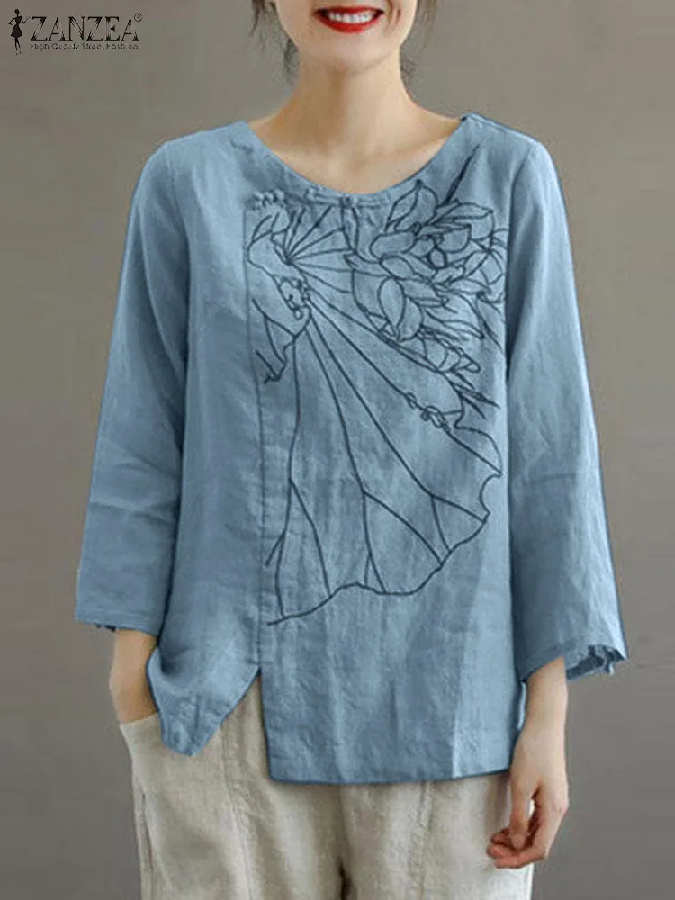 Vintage Blouse For Women Long Sleeve Floral Embroidery Shirt ZANZEA Vintage O Neck Work Tops Autumn Holiday Blusas Tunic Mujer
Vintage Blouse For Women Long Sleeve Floral Embroidery Shirt ZANZEA Vintage O Neck Work Tops Autumn Holiday Blusas Tunic Mujer