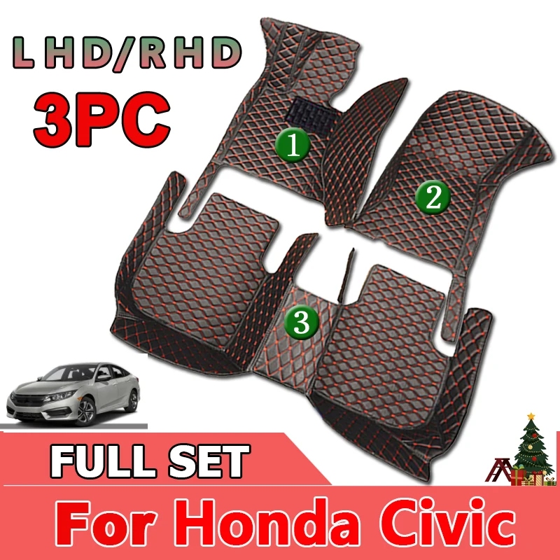 

For Honda Civic 10th Sedan 2021 2020 2019 2018 2017 2016 Car Floor Mats Carpets Auto Styling Custom Protector Covers Decoration