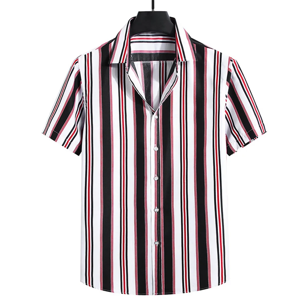 Hawaii Beach Casual Stripe Summer Turn-down Collar Short Sleeve Men Blouse Korean Fashion Casual Oversized Clothing New Thin Top
Hawaii Beach Casual Stripe Summer Turn-down Collar Short Sleeve Men Blouse Korean Fashion Casual Oversized Clothing New Thin Top
