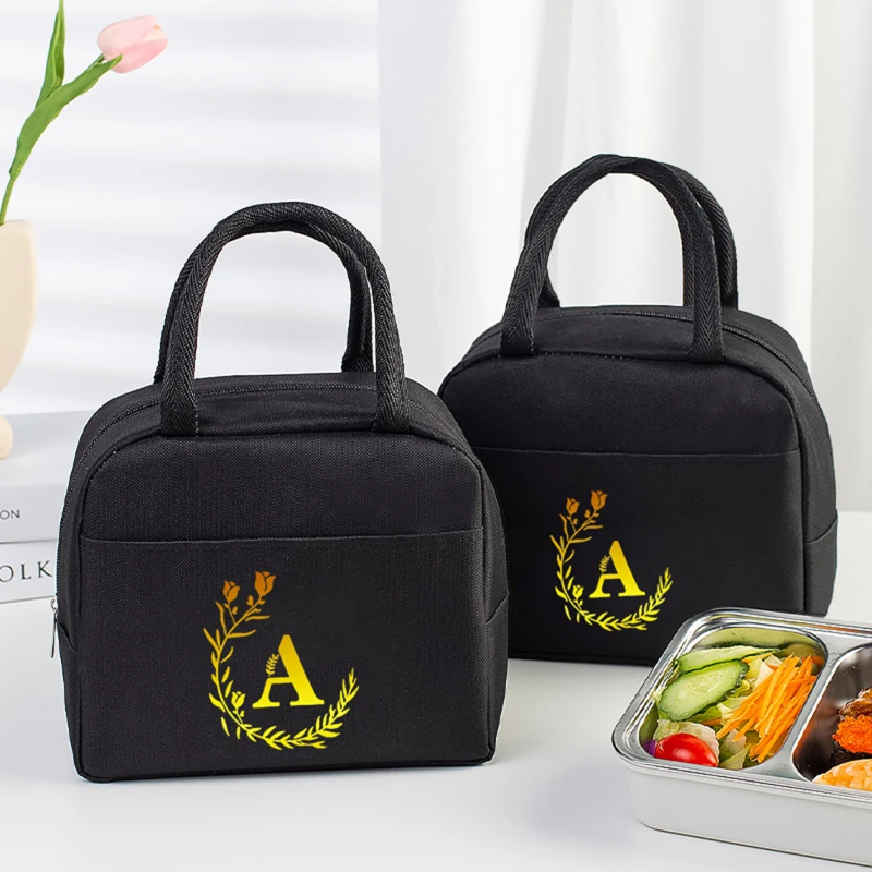 Gold Letter Print Padded Thermal Insulation Bag Outdoor Camping Lunch Bag Portable Bento Bag Insulated Cold Ice Bag for Picnic
Gold Letter Print Padded Thermal Insulation Bag Outdoor Camping Lunch Bag Portable Bento Bag Insulated Cold Ice Bag for Picnic