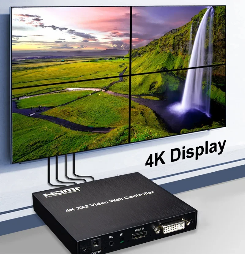 Настенный ТВ-контроллер 4K 2x2 HDMI, процессор для сращивания с несколькими мониторами 1x2 1x1 1x1 4x1
Настенный ТВ-контроллер 4K 2x2 HDMI, процессор для сращивания с несколькими мониторами 1x2 1x1 1x1 4x1