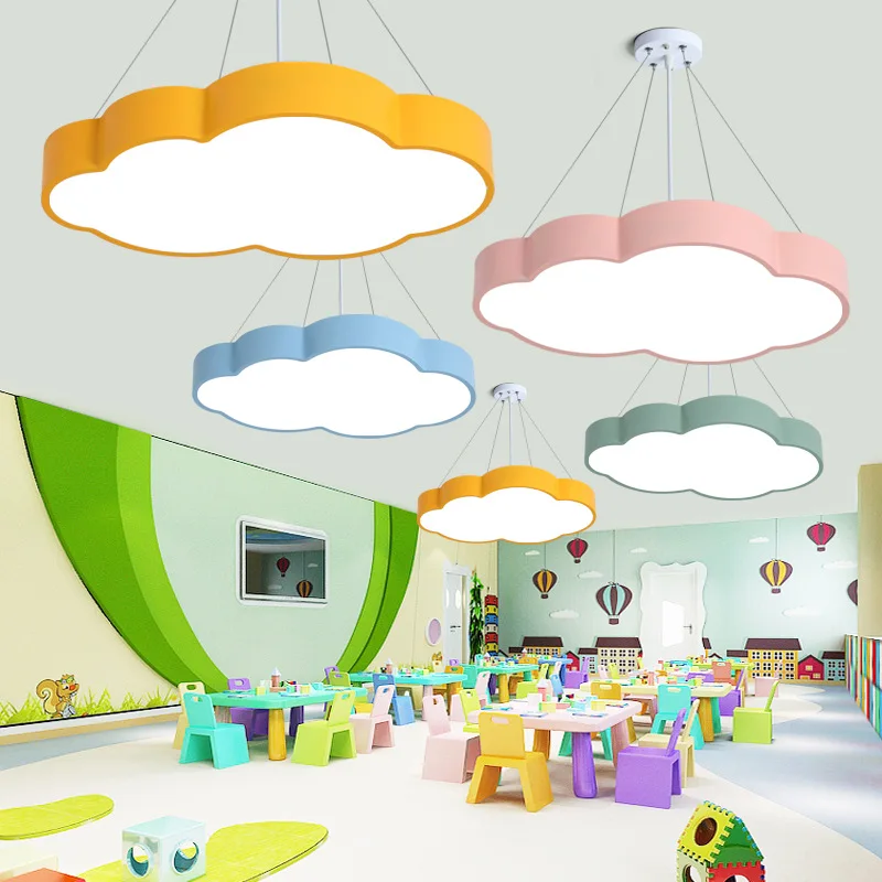 

Светодиодный потолочный светильник в виде облака для детской комнаты, детский потолочный светильник желтого, синего, красного, белого цветов для мальчиков и девочек, осветительные приборы для спальни