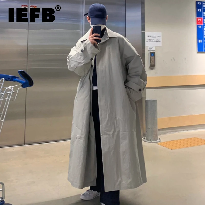 Трендовая мужская длинная куртка IEFB в Корейском стиле, винтажная Свободная Повседневная ветровка оверсайз, Осенний Тренч до колена, 2023, 9C2304
Трендовая мужская длинная куртка IEFB в Корейском стиле, винтажная Свободная Повседневная ветровка оверсайз, Осенний Тренч до колена, 2023, 9C2304
