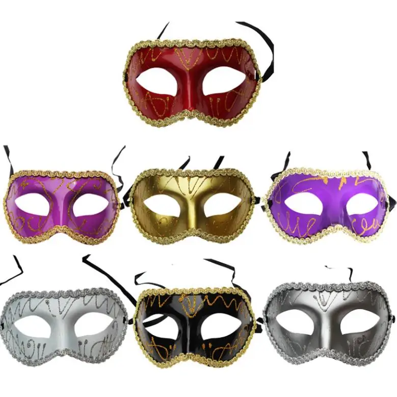 50pcs Halloween Mask Party Men Women Gold Brime Half Face Masks Christmas Masquerade Ball Bauta Eyemask Simple Design
50pcs Halloween Mask Party Men Women Gold Brime Half Face Masks Christmas Masquerade Ball Bauta Eyemask Simple Design