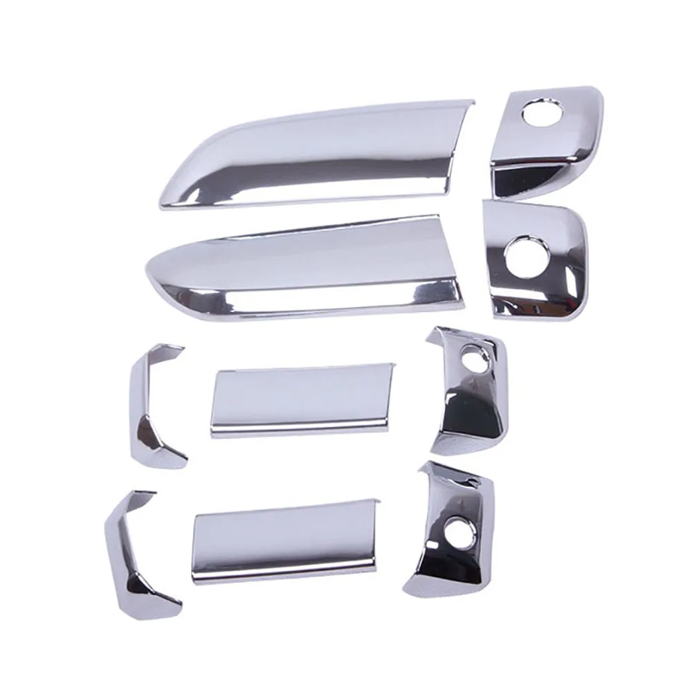 

10Pcs/Set Car ABS Chrome Door Handle Bowl Insert Frame Overlay Panel for Hiace 2005-2015