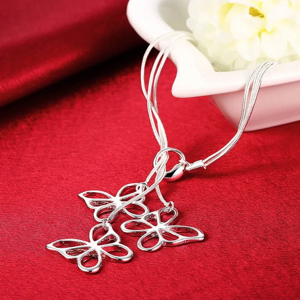 New 925 Sterling Silver Exquisite Jewelry Hollow Butterfly Necklace For Women Wedding Engagement Fashion Party Gifts Wholesale
New 925 Sterling Silver Exquisite Jewelry Hollow Butterfly Necklace For Women Wedding Engagement Fashion Party Gifts Wholesale