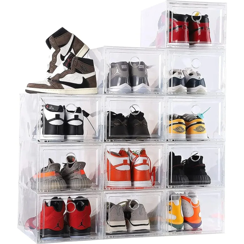 12 Pack Shoe Storage Boxes Shoerack Shoe Box Clear Plastic Stackable Shoes Organizer Rack Living Room Furniture Home
12 Pack Shoe Storage Boxes Shoerack Shoe Box Clear Plastic Stackable Shoes Organizer Rack Living Room Furniture Home