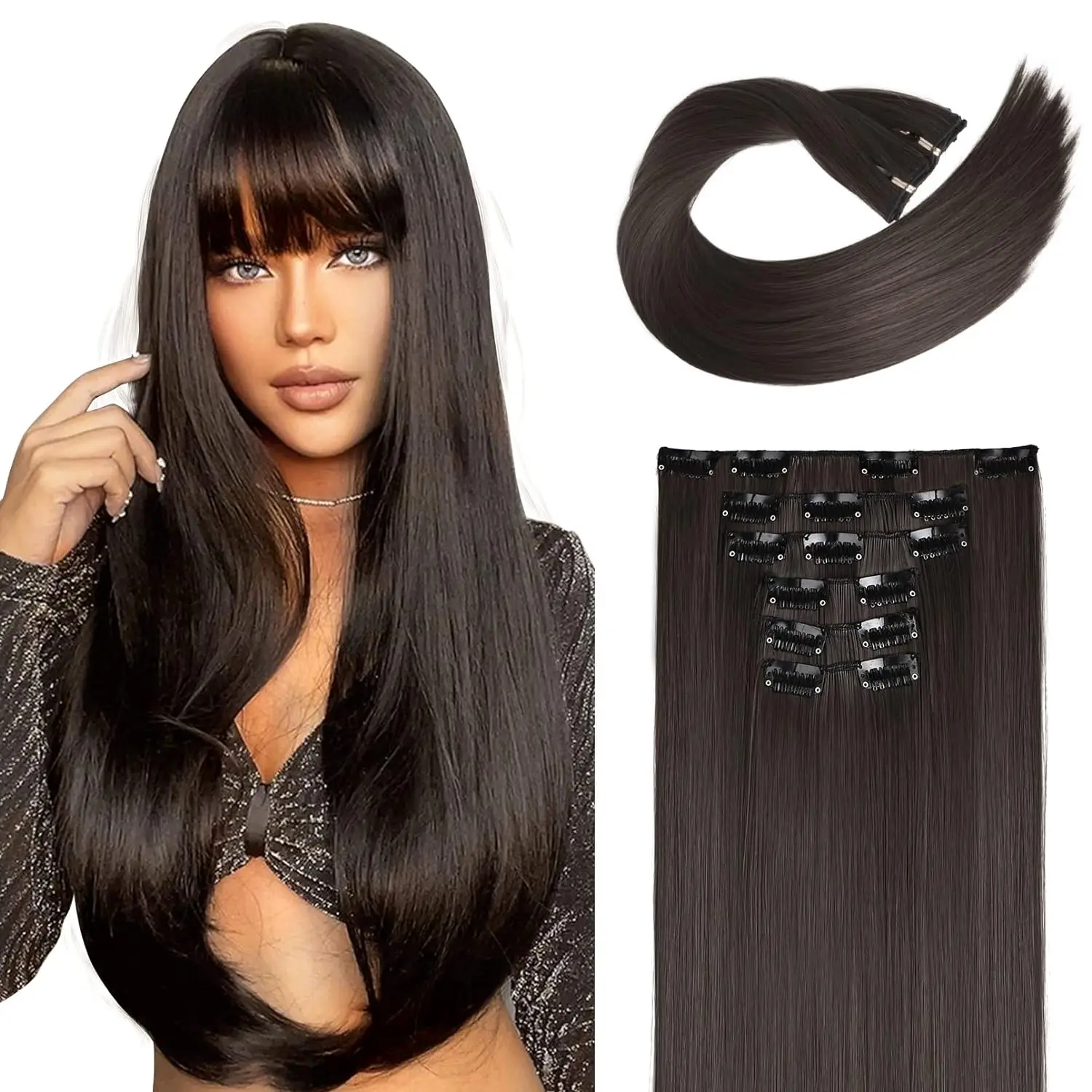 Synthetic Hair Pads 60CM Clip In Hair Extensions Natural Invisible Hair Piece Thinning Hair Adding Hair Cushion
Synthetic Hair Pads 60CM Clip In Hair Extensions Natural Invisible Hair Piece Thinning Hair Adding Hair Cushion