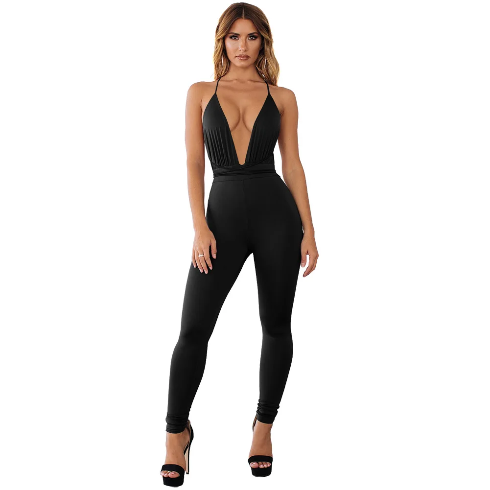 Sexy and Club Woman Jumpsuit V-neck Romper Female Overalls Summer Spaghetti Strap Woman Playsuit
Sexy and Club Woman Jumpsuit V-neck Romper Female Overalls Summer Spaghetti Strap Woman Playsuit