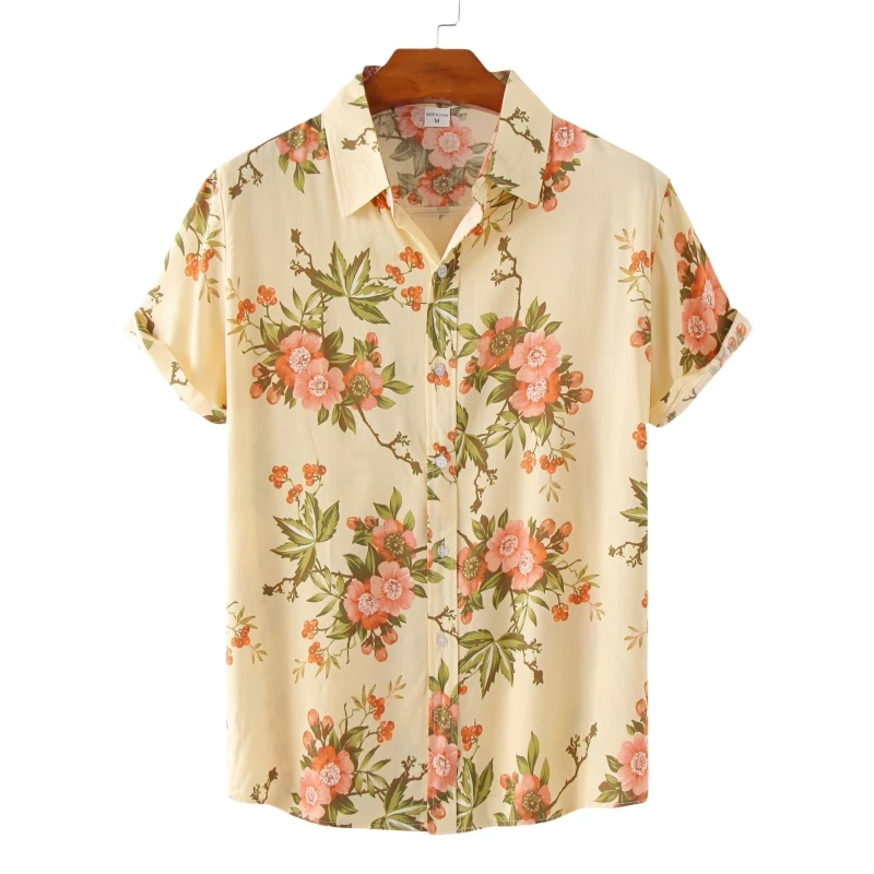 

Гавайская хлопковая рубашка оверсайз высокого качества, мужская рубашка, роскошные Брендовые мужские футболки, модная одежда, блузки, бесплатная доставка