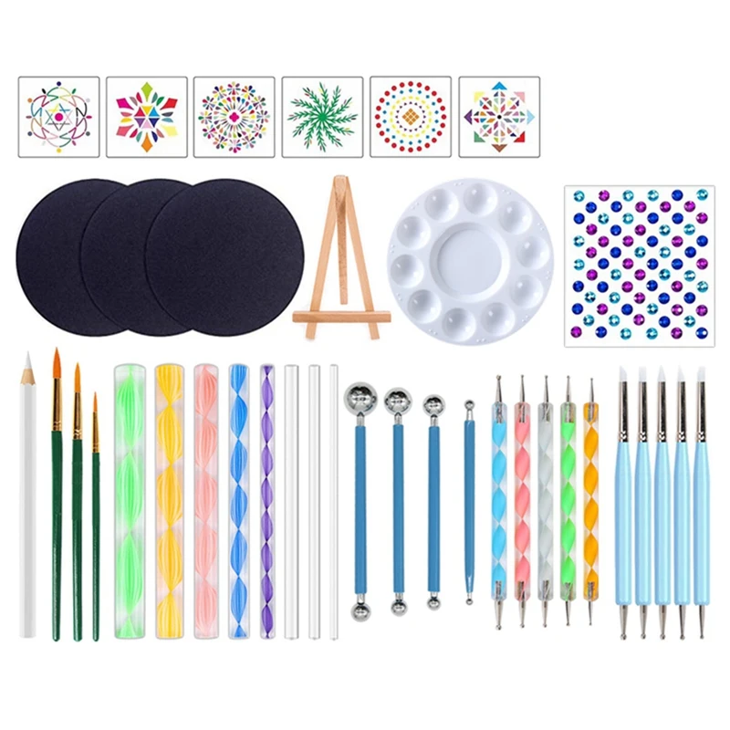 38Pcs Mandala Dotting Tools Painting Set - Dot Paint Stencils Tool Set Art Craft Supplies Kit Tray Brush Pen
38Pcs Mandala Dotting Tools Painting Set - Dot Paint Stencils Tool Set Art Craft Supplies Kit Tray Brush Pen